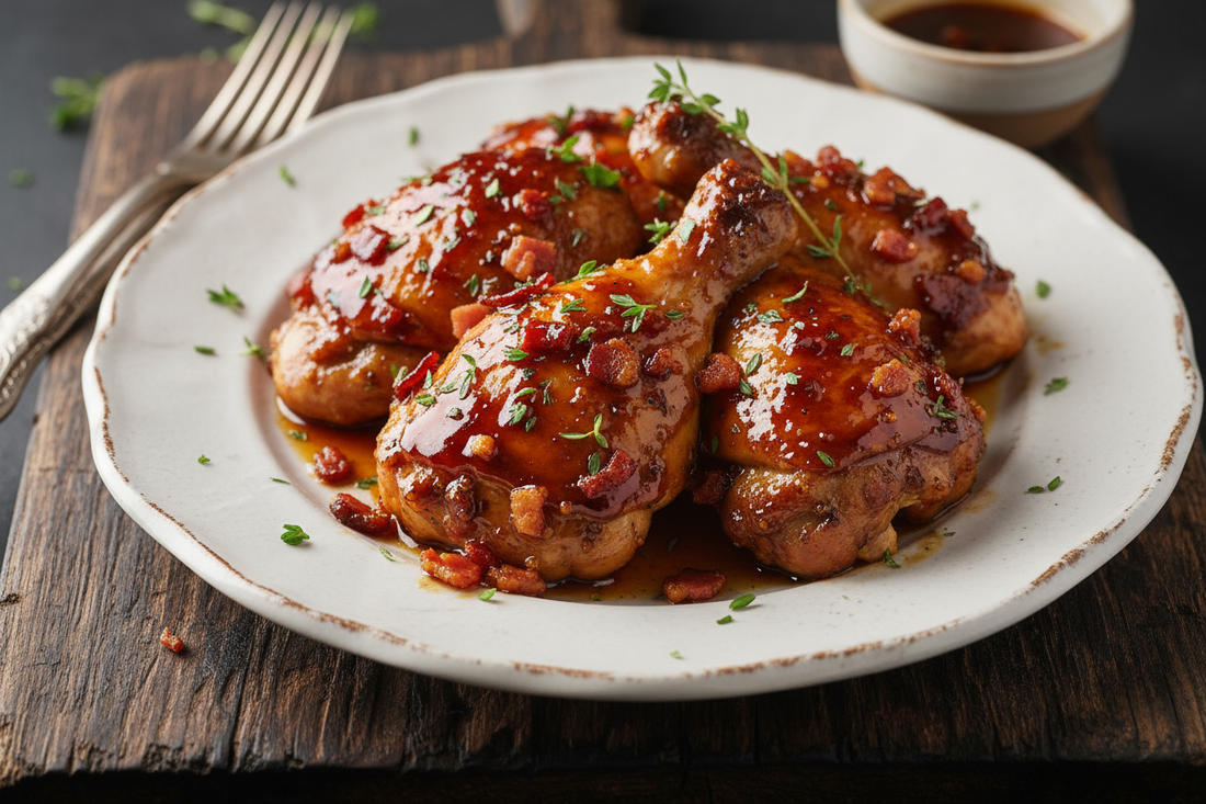Bacon Stout Mustard Glazed Chicken