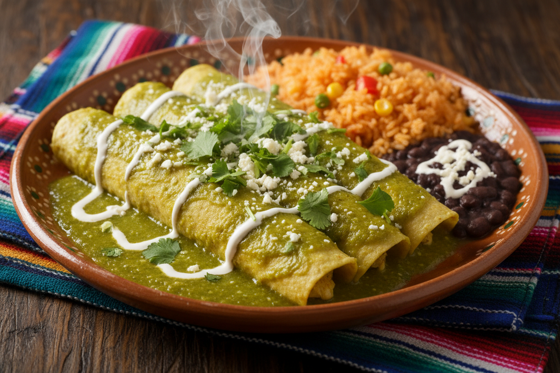 Green Monstah Chicken Enchiladas Verdes