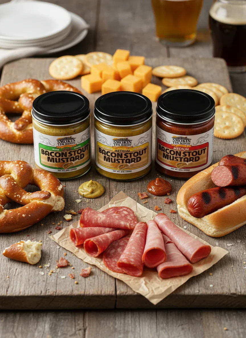 Bacon Stout Mustard - Award Winning - Smokin Tin Roof Staging