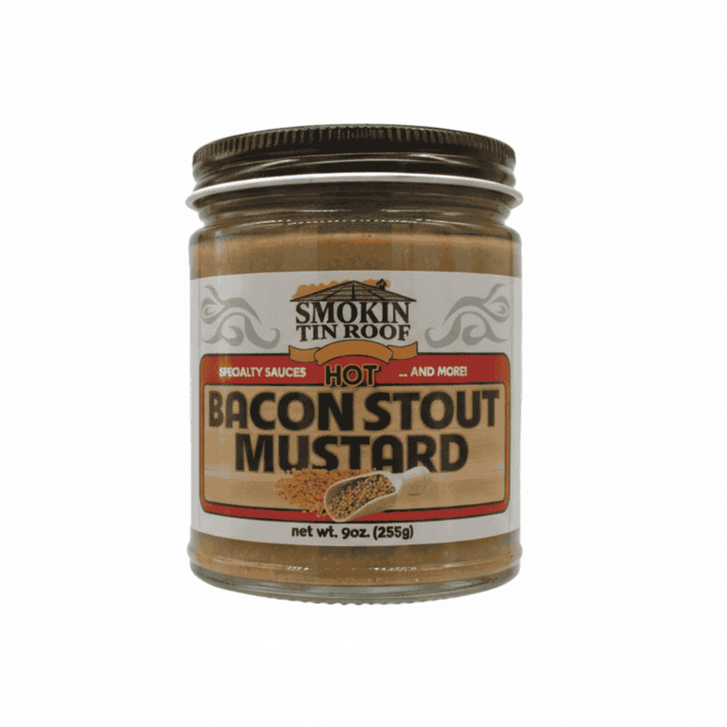 Bacon Stout Mustard Award-Winning - Smokin Tin Roof